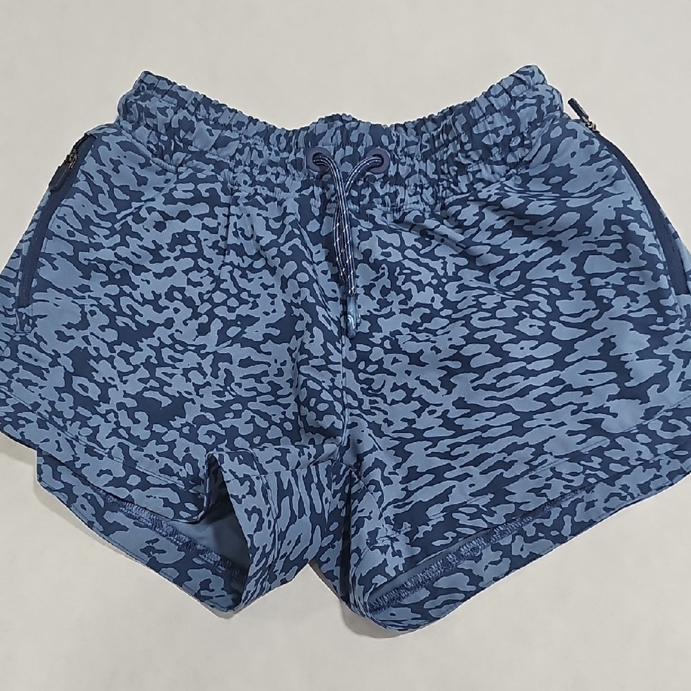 Athleta Blue Camo Athletic Shorts #16
